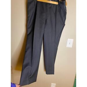 Vintage LAUREN Ralph Lauren Wool Pants Men Gray Houndstooth Pleat 37x28  (+3”)